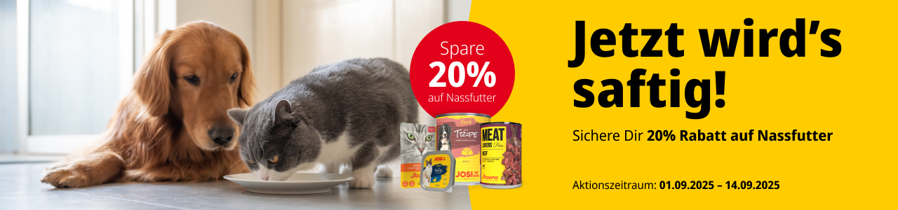 Aktion bis zu 20% auf Nassfutter