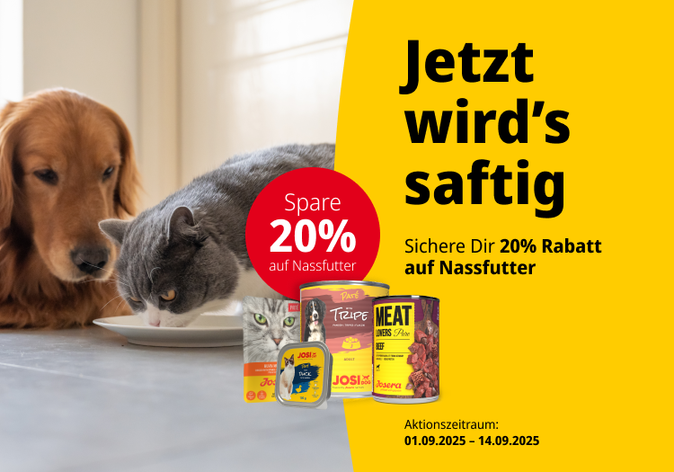 Aktion bis zu 20% auf Nassfutter
