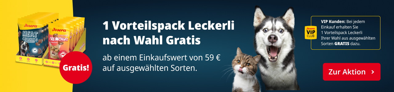 Aktion Leckerli 1 Vorteils Packung gratis für Hunde und Katzen